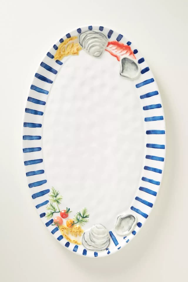 Micola Oval Stoneware Serving Platter