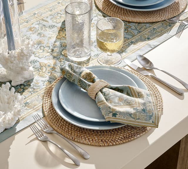 Tava Handwoven Rattan Round Placemat in Natural